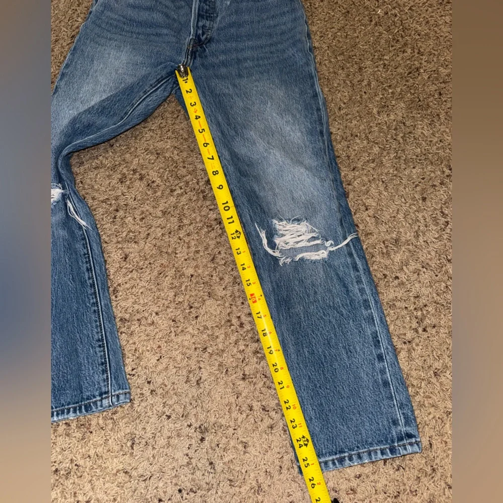 Levi's 501 Distressed Classic Denim Jeans 26x26